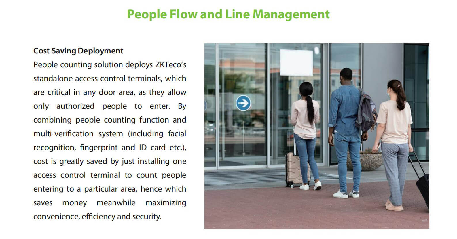 Access Control Terminal People Counting Solution Powered by ZKBioSecurity-MTD